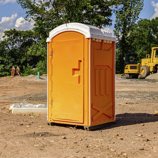 how often are the portable restrooms cleaned and serviced during a rental period in Douglas IL